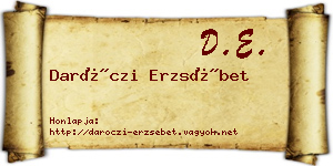 Daróczi Erzsébet névjegykártya