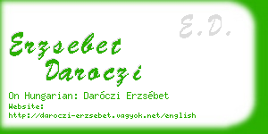 erzsebet daroczi business card