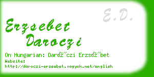 erzsebet daroczi business card